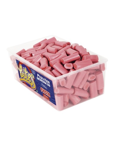 FIESTA Bites BIG Pequeños Mordiscos de Regaliz Dulce Relleno Sabor Helado y Fresa