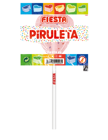 Piruletas confeti caramelo con palo