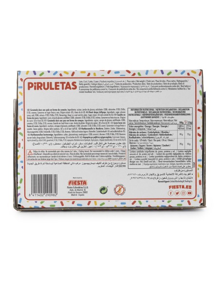 Piruletas confeti caramelo con palo