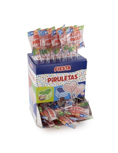 Piruletas confeti caramelo con palo